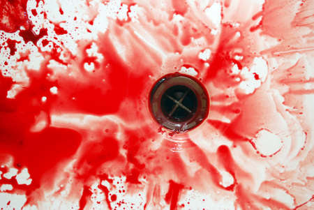 Abstract blood on the bathの写真素材