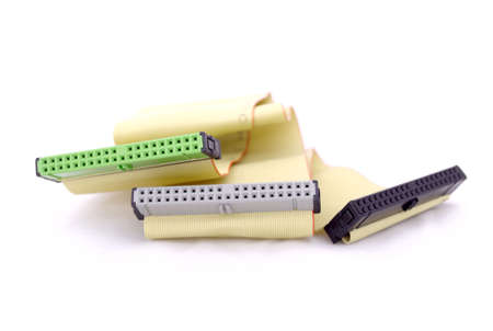 Ide computer cable on white background