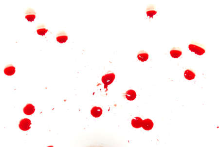 Abstract blood on white backgroundの写真素材