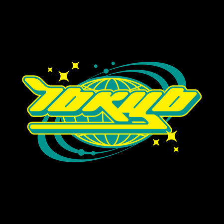 Tokyo japan Y2K streetwear aesthetic slogan typography tshirt style vector icon design illustration. Poster, banner, slogan shirt, clothing, sticker, badgeのイラスト素材
