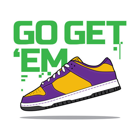 Sneakers shoe slogan t-shirt streetwear. Sneaker typography slogan tshirt design concept. Vector icon logo illustration.のイラスト素材