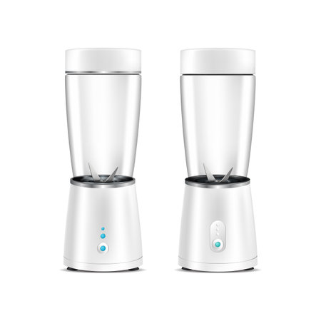 Blender vector illustration. Blender 3 d. Realistic illustration of a kitchen appliance. Smoothie maker.のイラスト素材