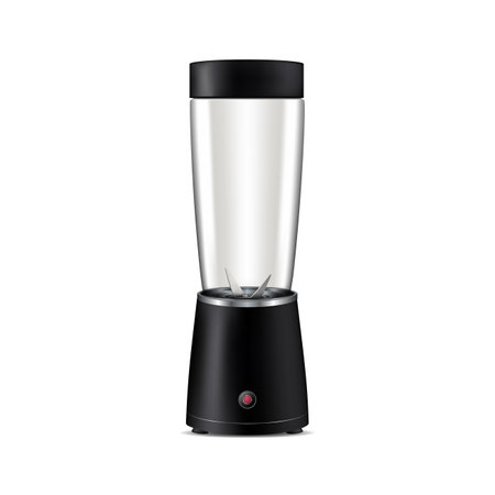 Blender vector illustration. Blender 3 d. Realistic illustration of a kitchen appliance. Smoothie maker.のイラスト素材
