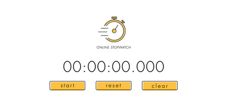 online timer. Vector illustration for online stopwatch. Stopwatch for phone and web application.のイラスト素材