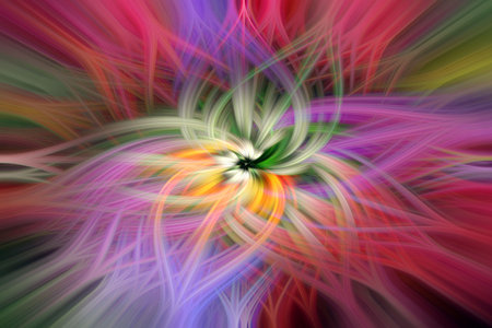 Photo showing abstract swirling fibers with vibrant colors. High resolution image suitable for...の写真素材