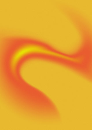 A smooth yellow and orange gradient swirls with a subtle grain texture. Clear details and vibrant...の写真素材