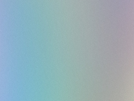 This image showcases a smooth gradient transitioning from a deep purple to a soft blue, overlaid with a fine noise texture that gives it a grainy, almost static-like appearance. The gradient is subtle and blends seamlessly, creating a visually calming effect that could be used for backgrounds, abstract art, or aesthetic visuals in digital media.の写真素材