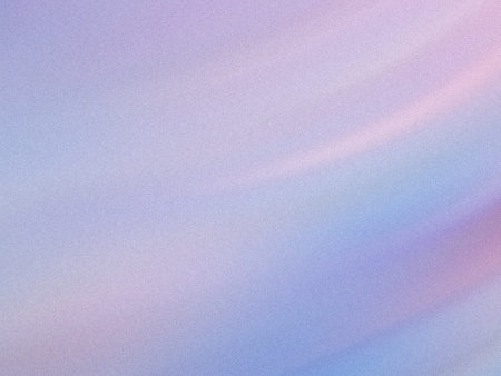 The image depicts an abstract representation of space with soft, ethereal swirls of blue and purple...