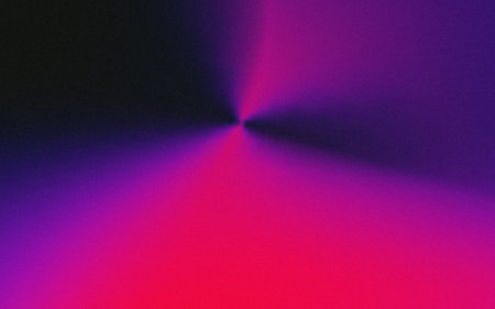A vivid image showcasing a bright, intense light beam cutting through a dark and misty atmosphere. The light radiates from a central point, creating a striking contrast with the surrounding darkness. The gradient transitions from deep purples and blacks at the top to vivid pinks and reds at the bottom, adding to the dramatic effect.