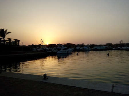 Elgouna Marina Sunsetのeditorial素材