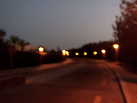 Elgouna roads at nightのeditorial素材
