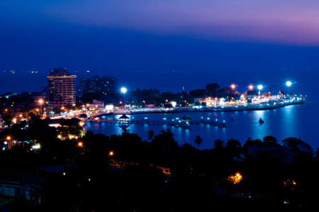 bangsaen twilight  Thailandの写真素材