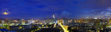 City of Shenzhen at nightの写真素材