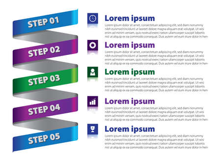 Infographic Template vector with gradient color, appropriate for design brochure, flyer, etc.のイラスト素材
