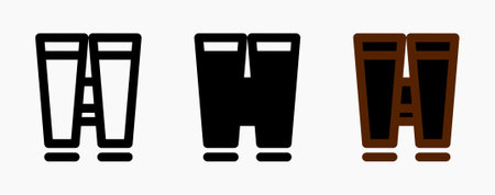 Binoculars icon  illustration. Isolated on a white background, Graphic binocular  templateのイラスト素材