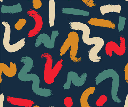 abstract brush pattern designのイラスト素材