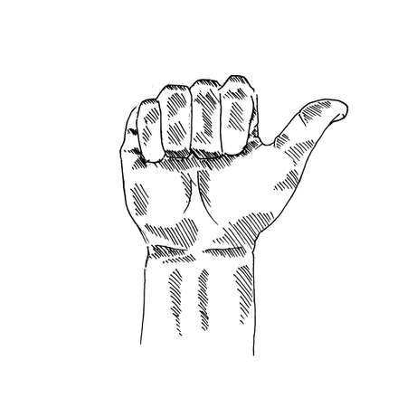 a student is demonstrating a presentation with a cube. Retro vintage sketch vector illustration. Engraving style. black isolated on white background. vector draw graphic design illustration sketch.のイラスト素材