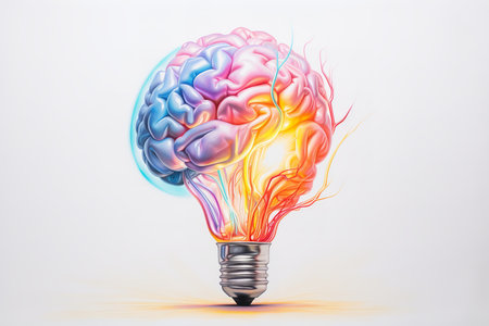 a lightbulb with a tree inside is a powerful symbol of the power of creativity and sustainability to transform the future. The lightbulb represents the illumination that comes from new ideasの素材