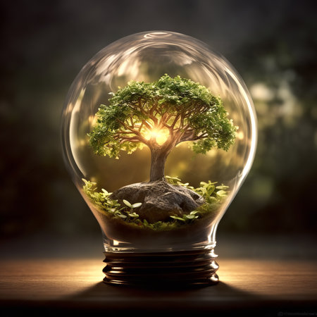 a glowing lightbulb with a city inside is a stunning and evocative symbol of the power of creativity and innovation to illuminate the future of urban livingの素材