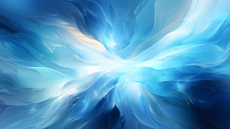 An abstract image of a blue swirl with a white light in the center. The swirl is smooth and flowing, and the light is bright and radiant. The image creates a sense of movement and energyの素材