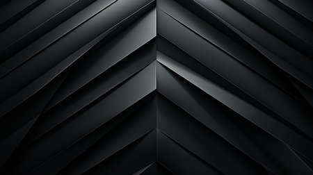 A high-resolution close-up of a black chevron pattern. The chevrons are small and evenly spaced, creating a sense of depth and texture. The black background is pure and solid, with no visible imperfections.の素材
