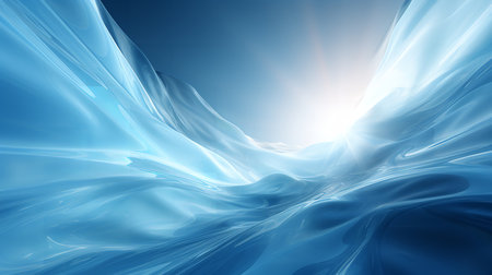 Stunning computer-generated image of a crashing wave. The wave is perfectly formed, with a smooth crest and a powerful curl. The water is clear and blue, and the spray is white and foamy.の素材