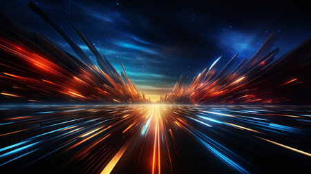 A mesmerizing abstract digital art image of a swirling vortex of light and energy. The vortex is bright and vibrant, and it creates a sense of movement and dynamism.の素材