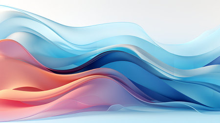 a colorful 3D rendering of waves on a white background captures the beauty and dynamism of water. The waves are rendered in a variety of bright and vibrant colors, and they are perfectly formedの素材