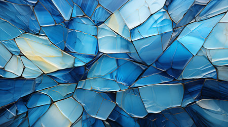 This close-up photo of a broken piece of glass captures the fragility and danger of this material. The sharp edges and jagged cracks are clearly visible, and they evoke a sense of caution and awareness.の素材