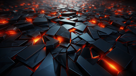 This awe-inspiring 3D rendering of a volcano erupting from the ground captures the raw power and beauty of nature. The molten lava flows down the side of the volcano, creating a fiery river of destruction.の素材