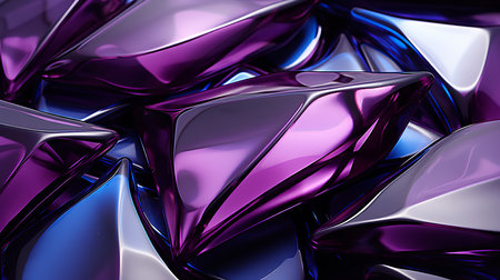 This close-up of a pile of purple and blue crystals reveals the sparkling facets and vibrant colors of the gemstones in stunning detail. The deep purple and blue hues evoke a sense of mystery and magicの素材
