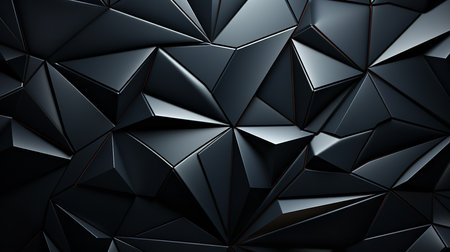 This abstract digital art image shows a black and gold geometric pattern with a metallic sheen. The pattern is made up of various geometric shapes, such as triangles, squares, and circlesの素材