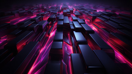 This abstract photo of a group of purple and black cubes is a mesmerizing and intriguing image. The cubes are arranged in a random and chaotic way, which creates a sense of mystery and suspense.の素材