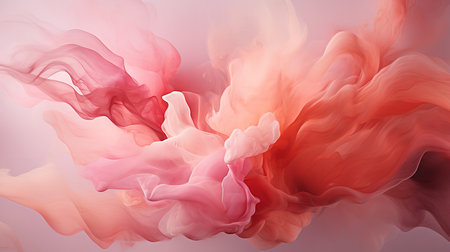A mesmerizing background of pink smoke, with soft and flowing textures that resemble a dream. The smoke is wispy and ethereal, and it seems to float in the air.の素材