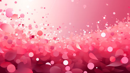 A bunch of pink circles floating in the air on a blue background. The circles are different sizes and shapes, and they are arranged in a way that creates a sense of movement and dynamism.の素材