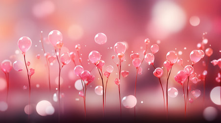 A captivating and whimsical image of a pink sky with fluffy white clouds, its vibrant hues and surreal forms creating a sense of joy and carefree abandon.の素材