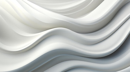 A mesmerizing image showcasing elegant white waves creating a serene and modern aesthetic visual experience.の素材