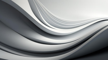 elegant, smooth grey waves, creating a calming and sophisticated aesthetic. The lines are clean and fluid, giving the impression of softness and elegance.の素材