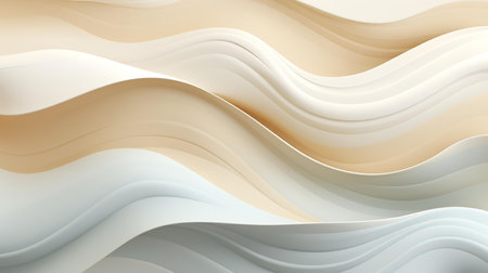 A visual journey of elegance with flowing waves in beige, grey showcasing a serene, modern abstract aesthetic.の素材