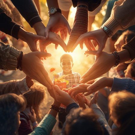 The Spirit of Giving: International Day of Charity.の素材