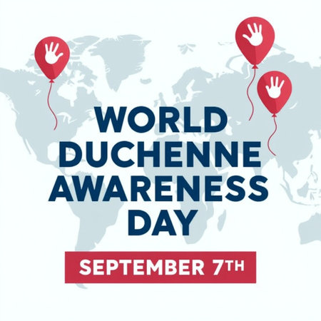 World Autism Awareness Day typography poster with hand and air balloons.の素材