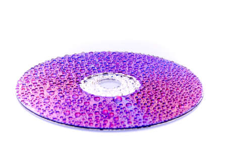 DVD Disc With Water Dropsの写真素材