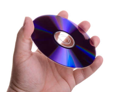 DVD Disc in Handの写真素材