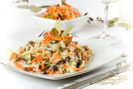 Vegetable rice saladの写真素材