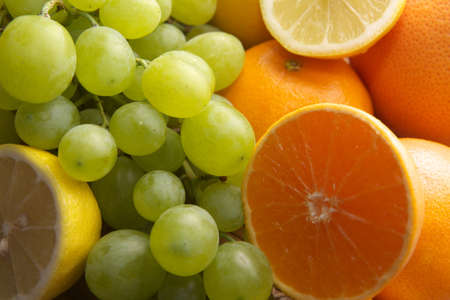 Fresh fruits background textureの写真素材