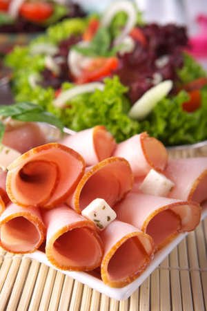 Fresh sausage on a plate