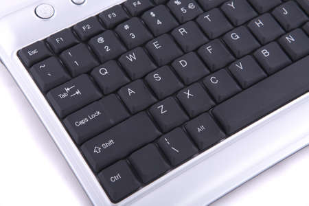 Computer keyboard on white background
