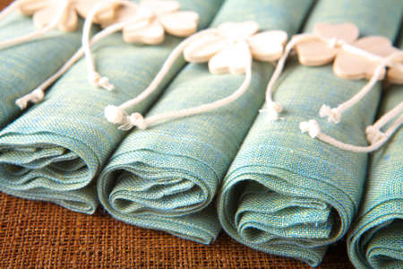 Beauty blue servietteの写真素材