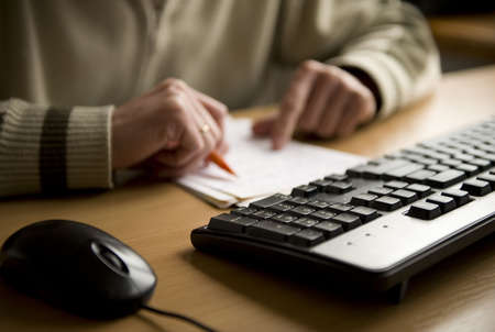 Businessman working on a office