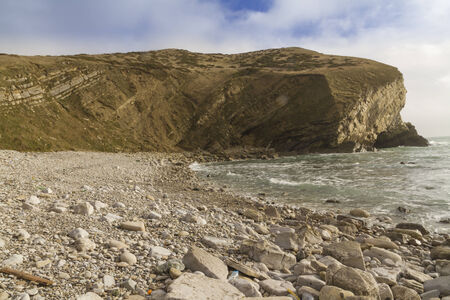 Small bay of  Pondfield Cove, Worbarrow bay , Dorset, England, United Kingdom, part of the Jurassic Coast の写真素材
